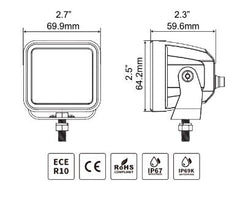 Go Rhino Driving Light Kit 750200321SCS