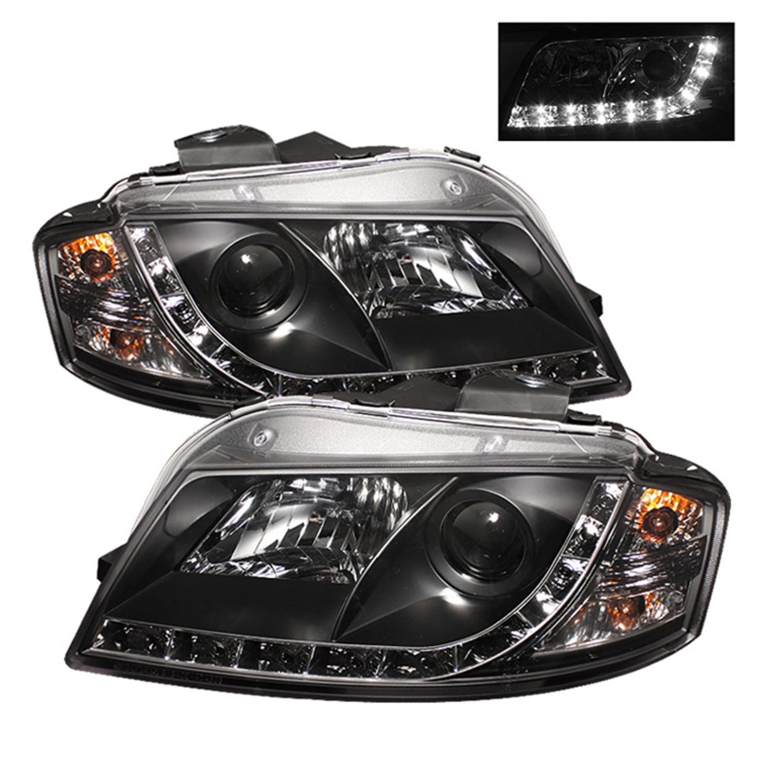 Spyder Auto 5008510 (Spyder) Audi A3 06-08 Projector Headlights-Halogen Model Only ( Not Compatible