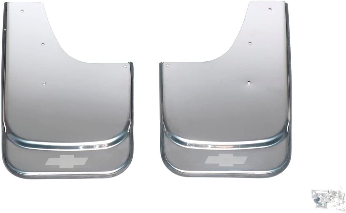 Putco 79611GM MudFlaps with Chevrolet Bowtie Etching, Set of 2 (Front or Rear) 14.60 inch x 11.5 inch