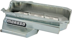 Moroso 21314 Wet Sump Kicked-Out Steel Oil Pan (7-1/8 deep/7qt/Baffled/SBC)