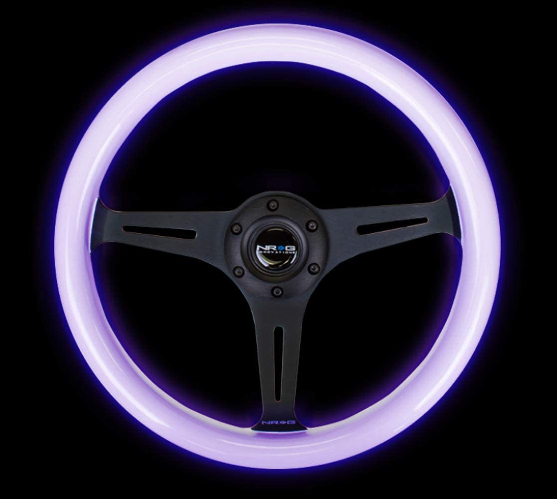 NRG Innovations Steering Wheels Wood Grain ST-015BK-GL/BL