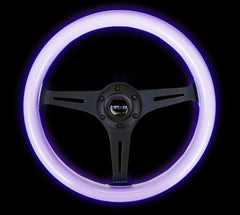 NRG Innovations Steering Wheels Wood Grain ST-015BK-GL/BL