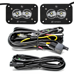 Baja Designs 547808 LED Work Light Clear Lens Work/Scene Pattern Flush Mount Kit S2 Sport