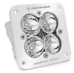 Baja Designs 551001WT Flush Mount LED Light Pod White Clear Lens Spot Pattern Squadron Sport