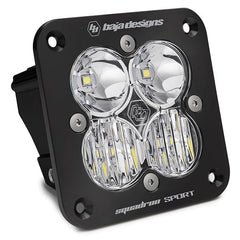 Baja Designs 551003 Flush Mount LED Light Pod Black Clear Lens Driving/Combo Pattern Squadron Sport
