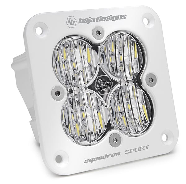 Baja Designs 551005WT Flush Mount LED Light Pod White Clear Lens Wide Cornering Pattern Squadron Sport