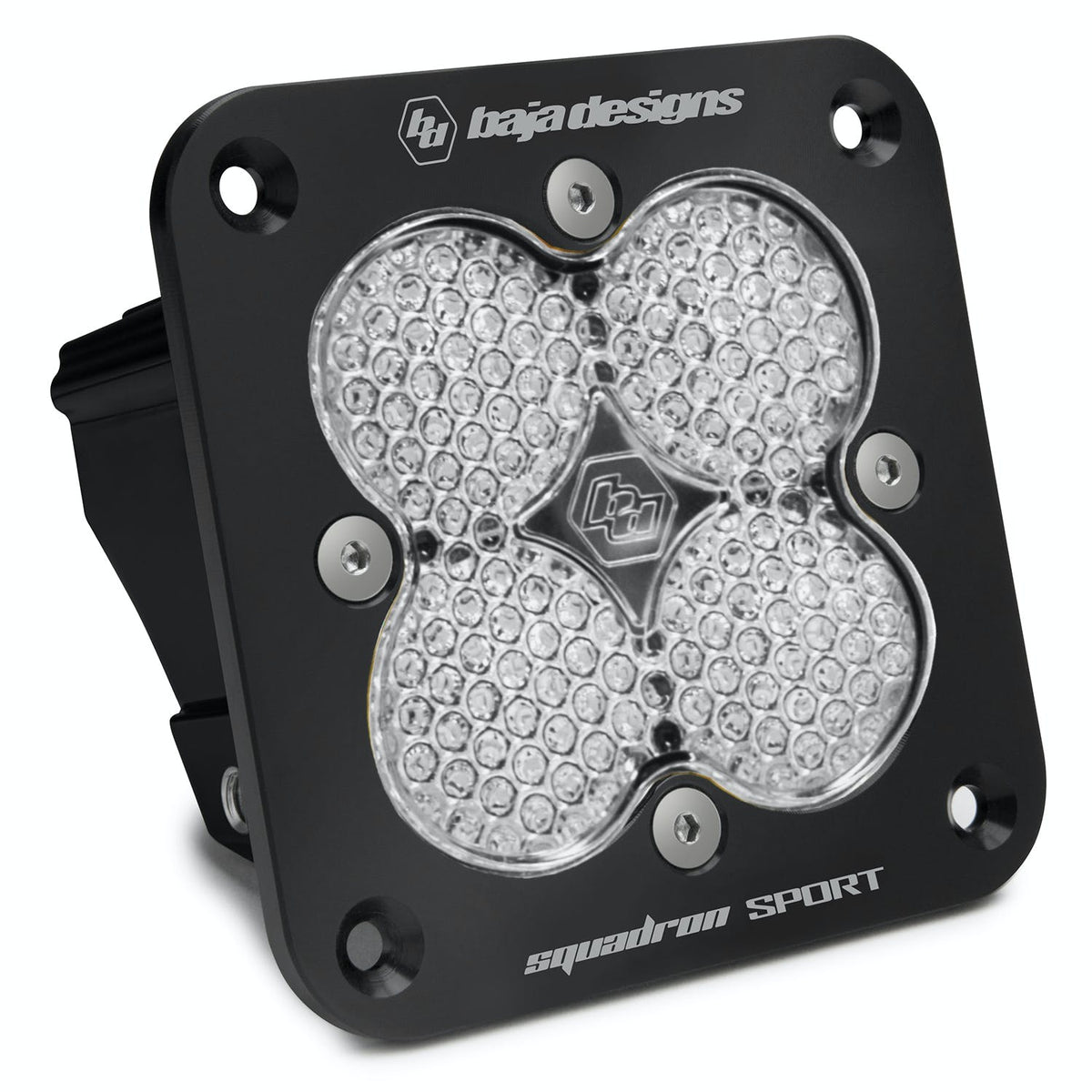 Baja Designs 551006 Flush Mount LED Light Pod Black Clear Lens Work/Scene Pattern Squadron Sport