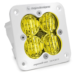 Baja Designs 551015WT Flush Mount LED Light Pod White Amber Lens Wide Cornering Pattern Squadron Sport