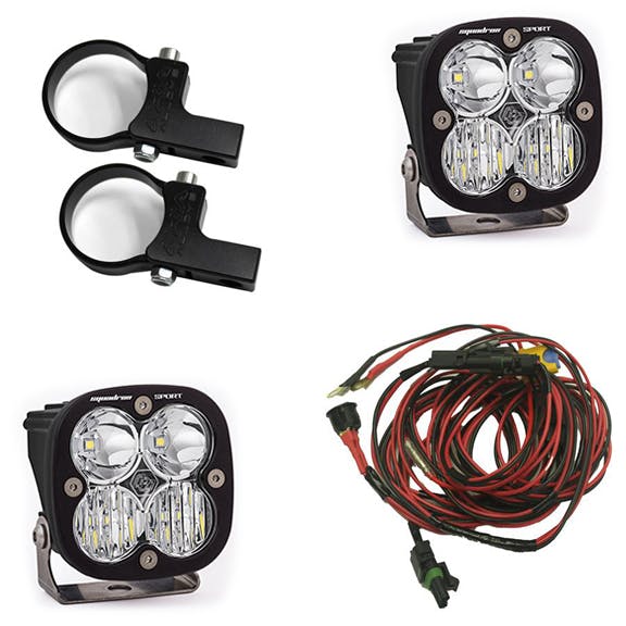 Baja Designs 557104 Polaris LED Light Pods 1.75 Inch Harness Horizontal Mounts Kit Squadron Sport