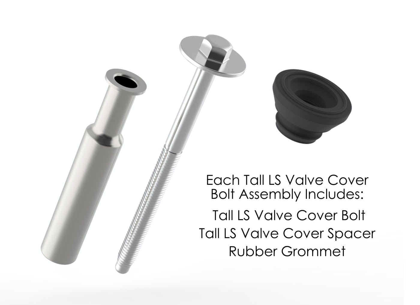 Holley 561-134 TALL LS VALVE COVER BOLT (SET OF 8)