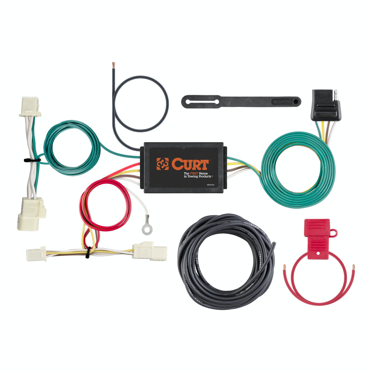 CURT 56367 Custom Wiring Harness, 4-Way Flat Output, Select Subaru Impreza