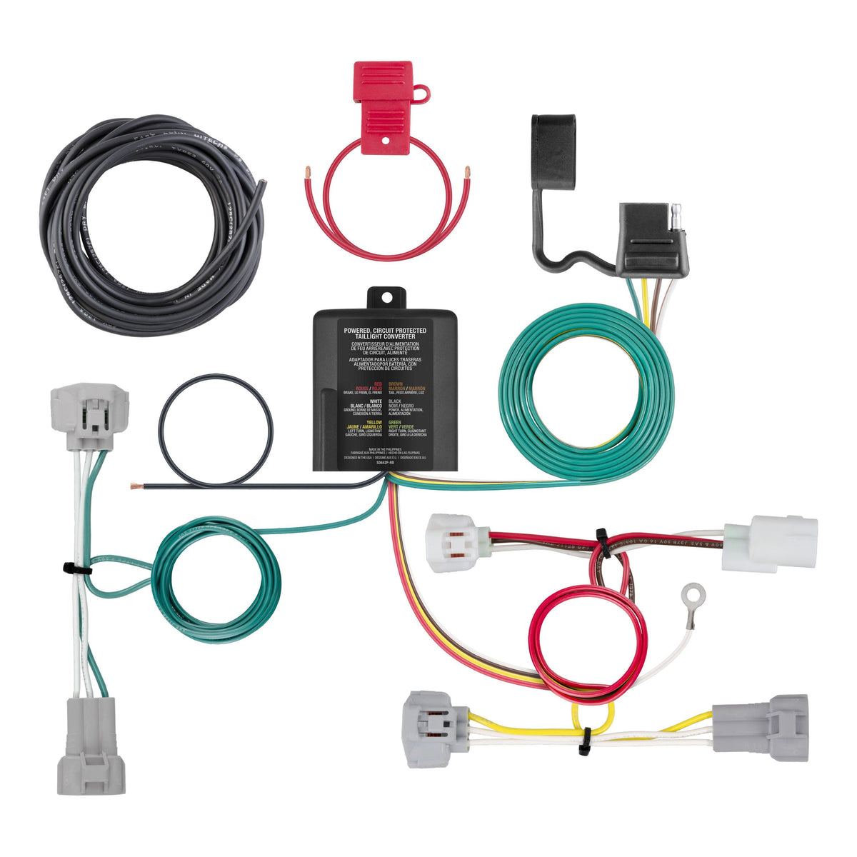 CURT 56349 Custom Wiring Harness, 4-Way Flat Output, Select Toyota Tacoma