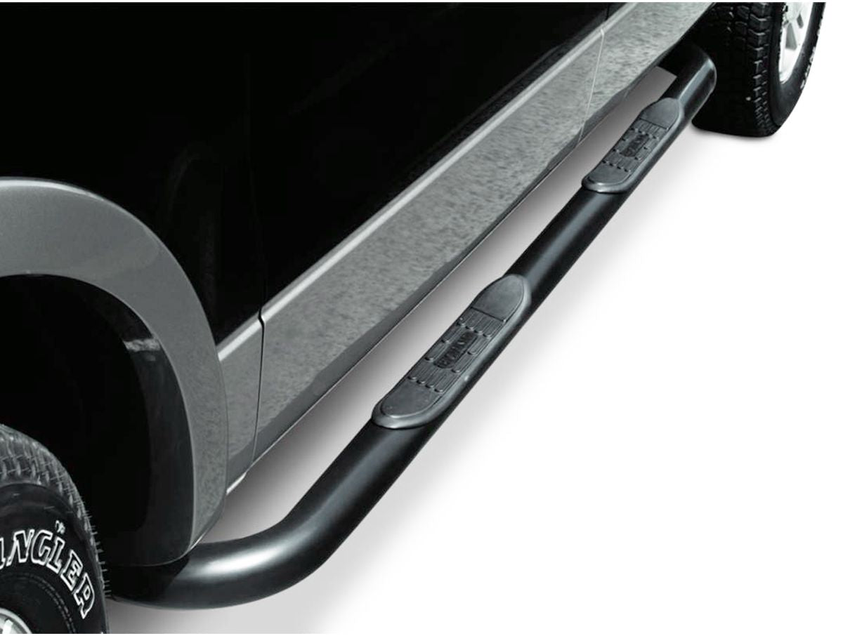 Big Country 3" Round Side Bars Mild Steel - Black - 03-05 KIA Sorento 4dr