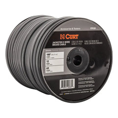 CURT 2-Wire Jacketed Trailer Brake Cable, 180' Spool, 12 Gauge Wire 57038
