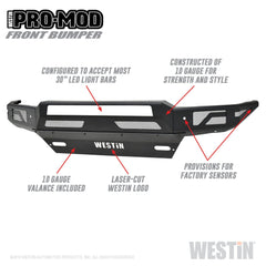 Westin Automotive 58-41005 Pro-Mod Front Bumper Textured Black