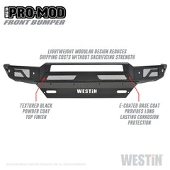 Westin Automotive 58-41005 Pro-Mod Front Bumper Textured Black