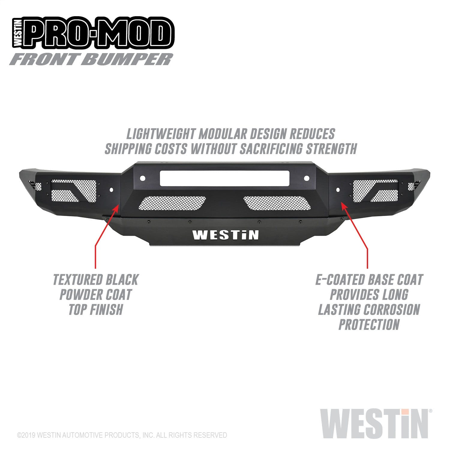 Westin Automotive 58-41085 Pro-Mod Front Bumper Textured Black