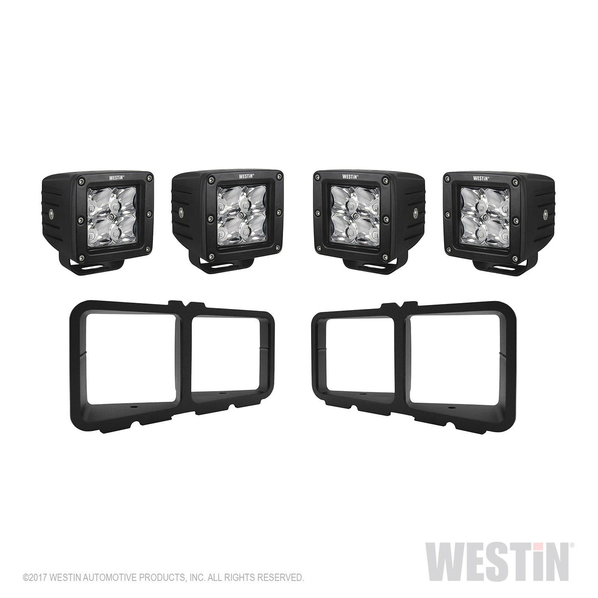 Westin Automotive 58-9915 Outlaw Bumper Light Kit Square Textured Black