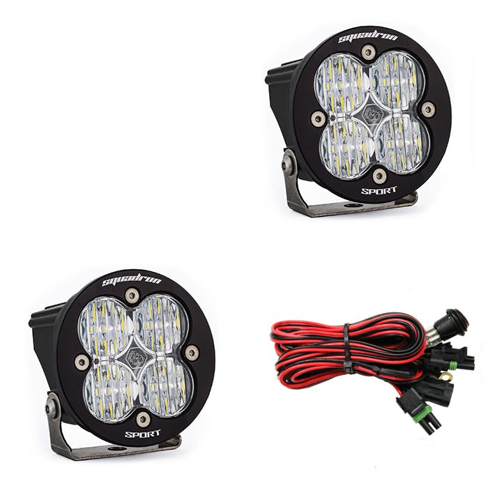 Baja Designs 587805 LED Light Pods Clear Lens Wide Cornering Pair Squadron R Sport