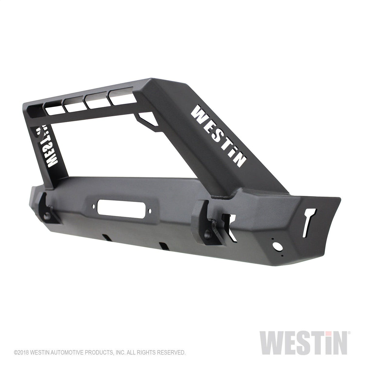 Westin Automotive 59-80085 WJ2 Stubby Front Bumper with LED Light Bar Mount Textured Black