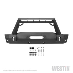 Westin Automotive 59-80085 WJ2 Stubby Front Bumper with LED Light Bar Mount Textured Black