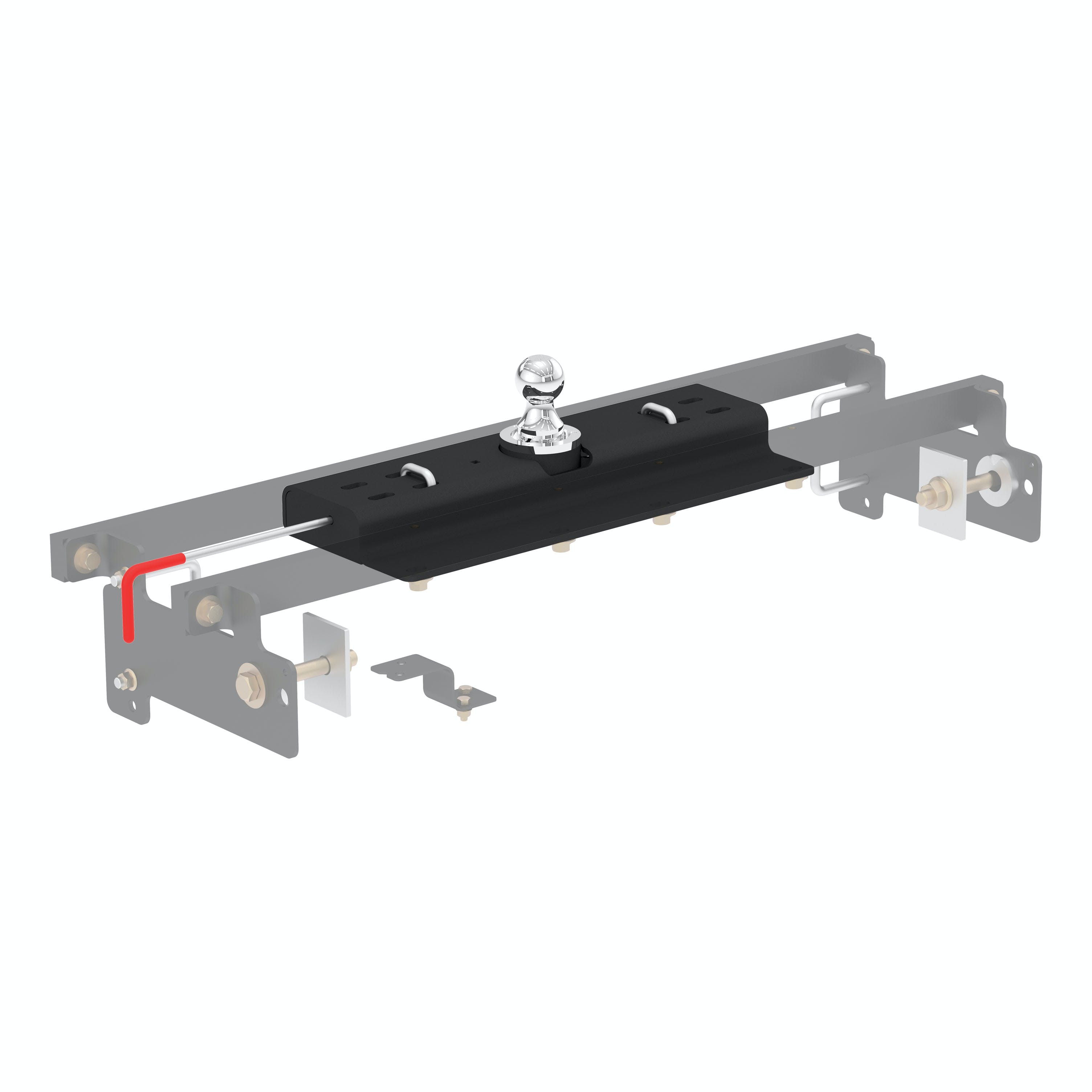 CURT 60615 Double Lock Gooseneck Hitch, 2-5/16 Ball, 30K (Brackets Required)