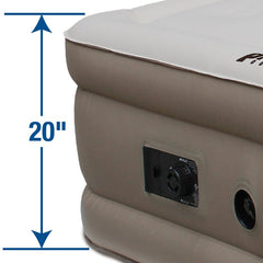 Pittman Outdoors PPI-XTREME20 Queen Fabric Xtreme 20 Premium Fabric Indoor Air Mattress-Built-in Elec AirPump