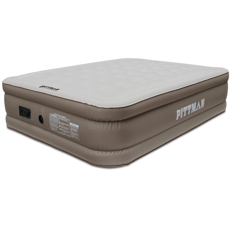 Pittman Outdoors PPI-XTREME20 Queen Fabric Xtreme 20 Premium Fabric Indoor Air Mattress-Built-in Elec AirPump