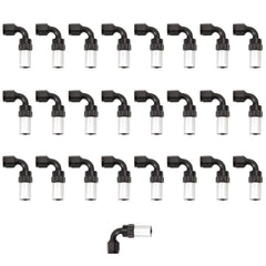 Russell 610488 Hose End. -6 Crimp on. Swivel. 90?. Black and Clear