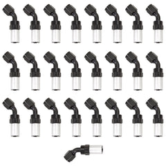 Russell 610538 Hose End. -8 Crimp on. Swivel. 45?. Black and Clear