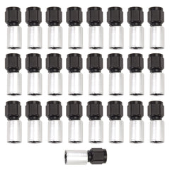 Russell 610588 Hose End. -10 Crimp on. Straight. Black and Clear
