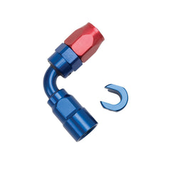 Russell 611270 Hose End. 5/16 inch SAE Quick Disc. Fml to #6 Hose. 90?. Red/Blu Anodized