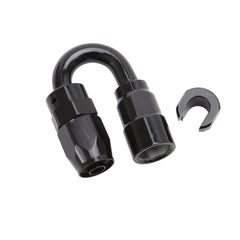 Russell 611283 Hose End. 5/16 inch SAE Quick Disc. Fml to #6 Hose. 180?. Blk Anodized