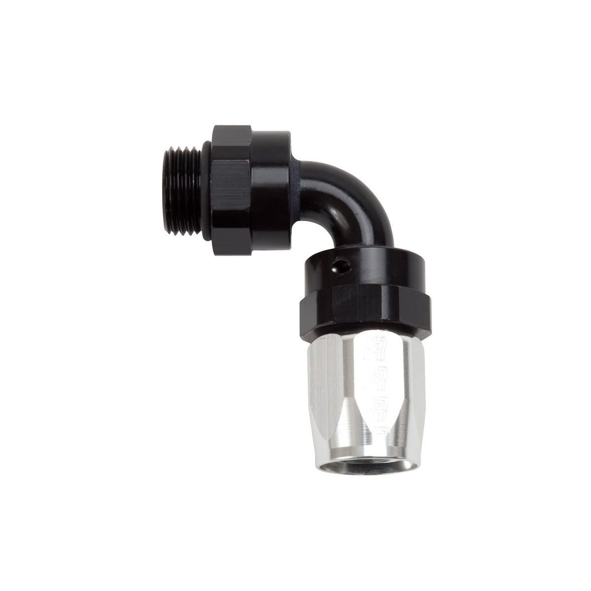 Russell 612473 Hose End; Radius Port; 90?, -8AN inlet, -8AN out; Black Finish