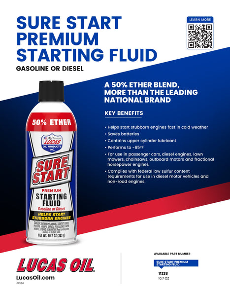 Lucas Oil Sure Start Premium Starting Fluid 10.7 oz 11238
