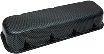 Moroso 68426 Gray/Black Fiber Cast-Aluminum Valve Covers (BBC, Tall)