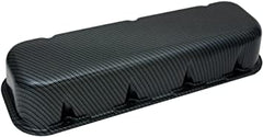 Moroso 68426 Gray/Black Fiber Cast-Aluminum Valve Covers (BBC, Tall)