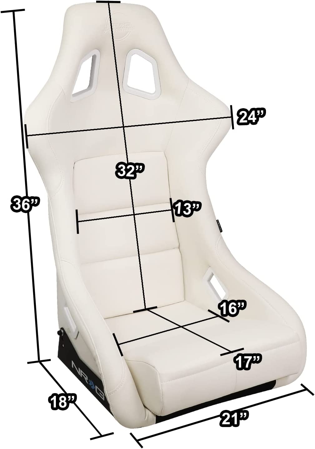 NRG Innovations FRP And Carbon Fiber Buckets Seats Singles FRP-302WT-V