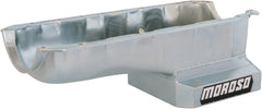 Moroso 20401 Wet Sump Kicked-Out Steel Oil Pan (8 deep/7qt/Baffled/BBC-Mark IV/55-57 Chevy)