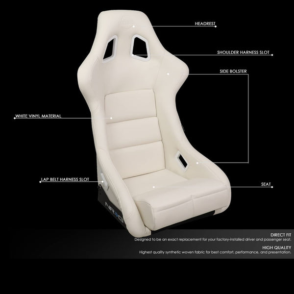 NRG Innovations FRP And Carbon Fiber Buckets Seats Singles FRP-302WT-V