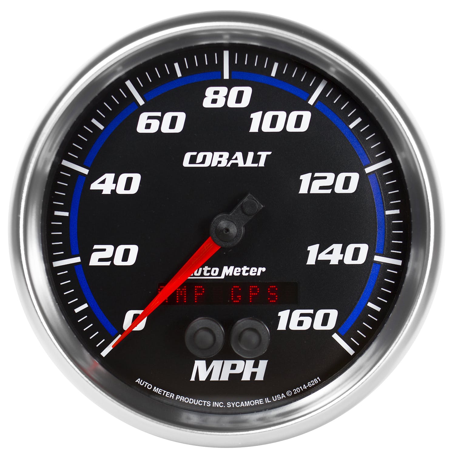 AutoMeter Products 6281 Cobalt Speedometer Gauge, 5, 140mph, GPS