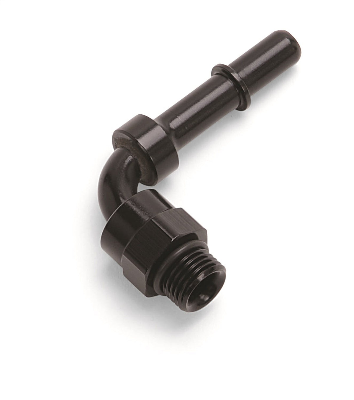 Russell 644063 Adapter Fitting 3/8 inch SAE Male to #8 SAE Port Male Swivel End 90 Deg