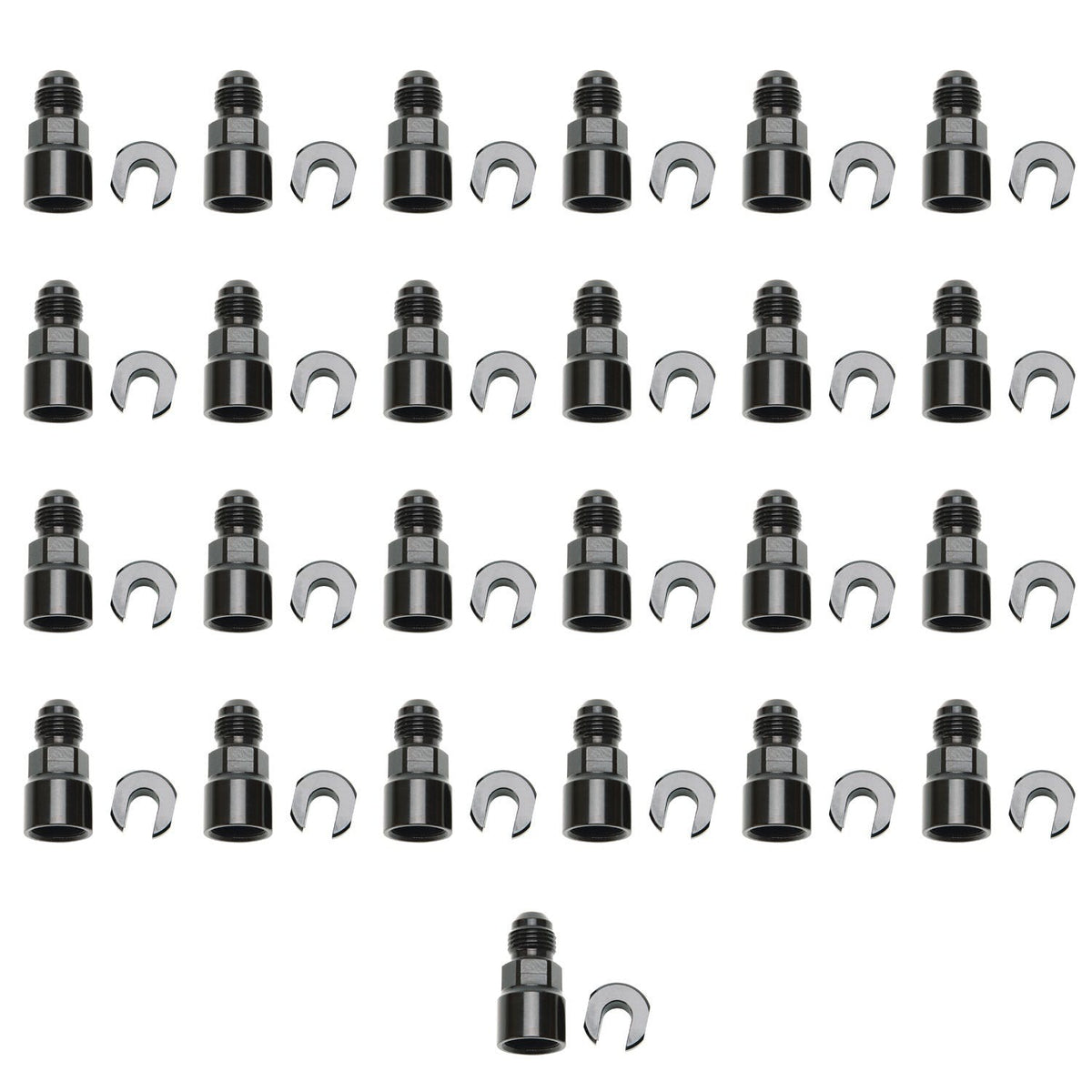 Russell 644127 EFI Adp. Fitting. #6 An Male to 3/8 inch SAE Quick-Disc Bulk Pkg 25