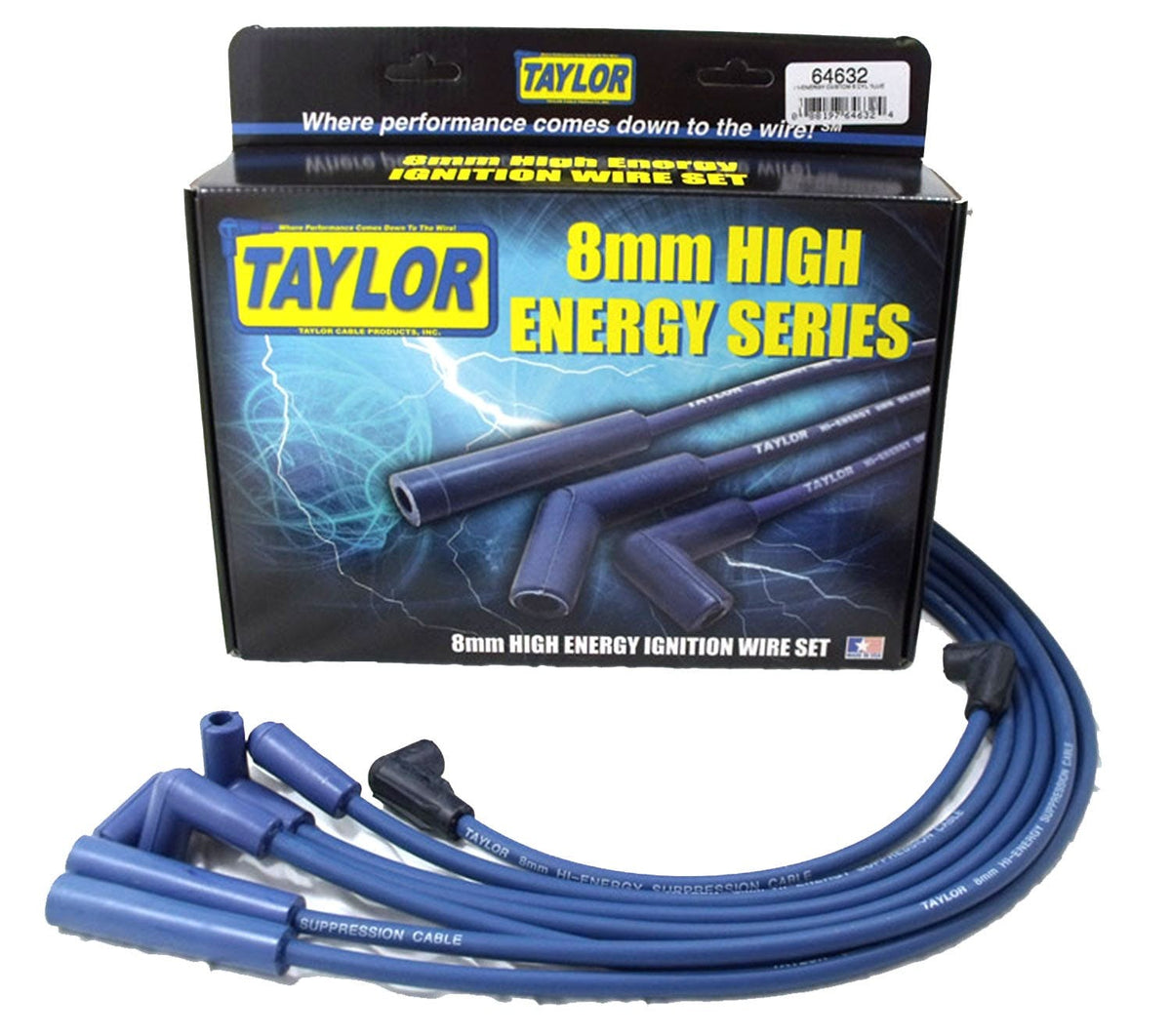 Taylor Cable Products 64632 High Energy RC custom 6 cyl blue