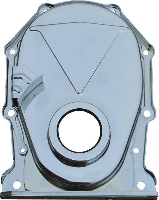 PROFORM 66193 Engine Timing Chain Cover; Chrome; Steel; Factory Replacement For BB Chrysler