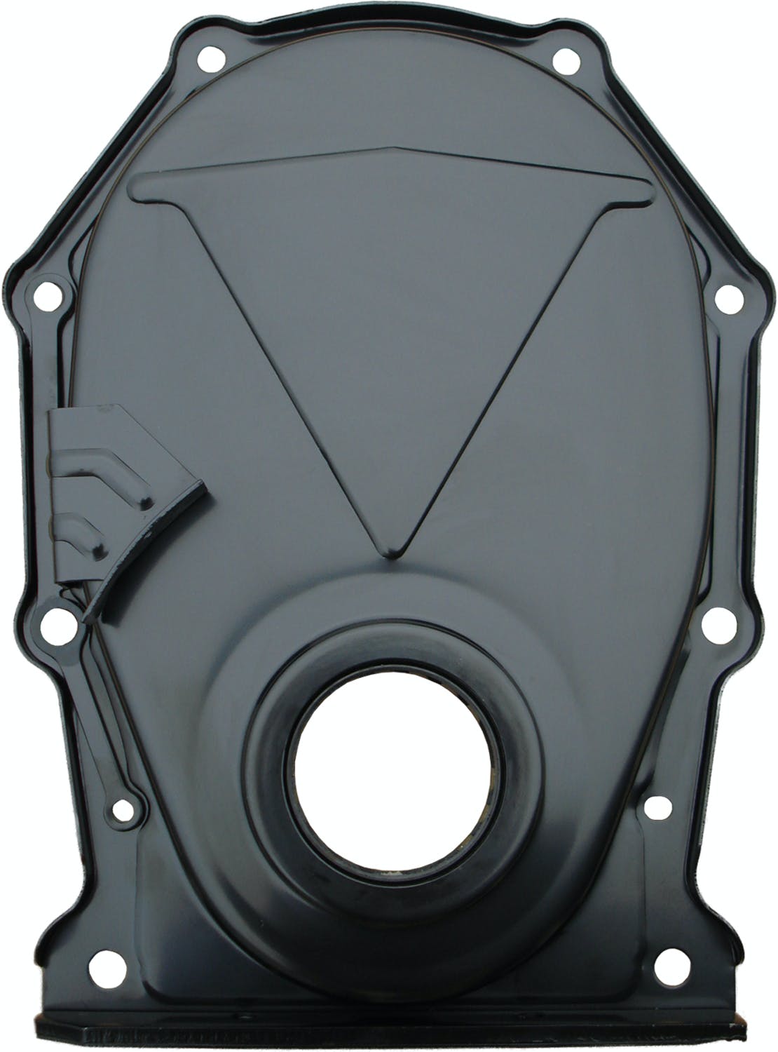 PROFORM 66194 Engine Timing Chain Cover; Black; Steel; Factory Replacement For BB Chrysler