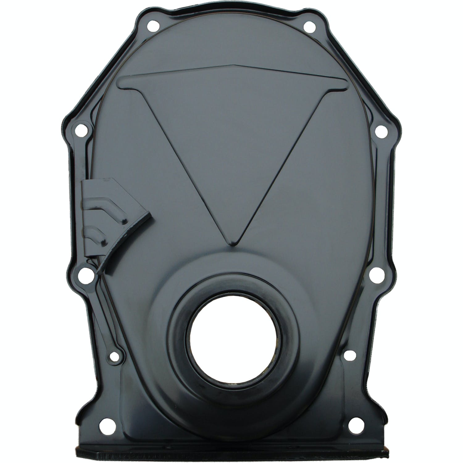 PROFORM 66194 Engine Timing Chain Cover; Black; Steel; Factory Replacement For BB Chrysler