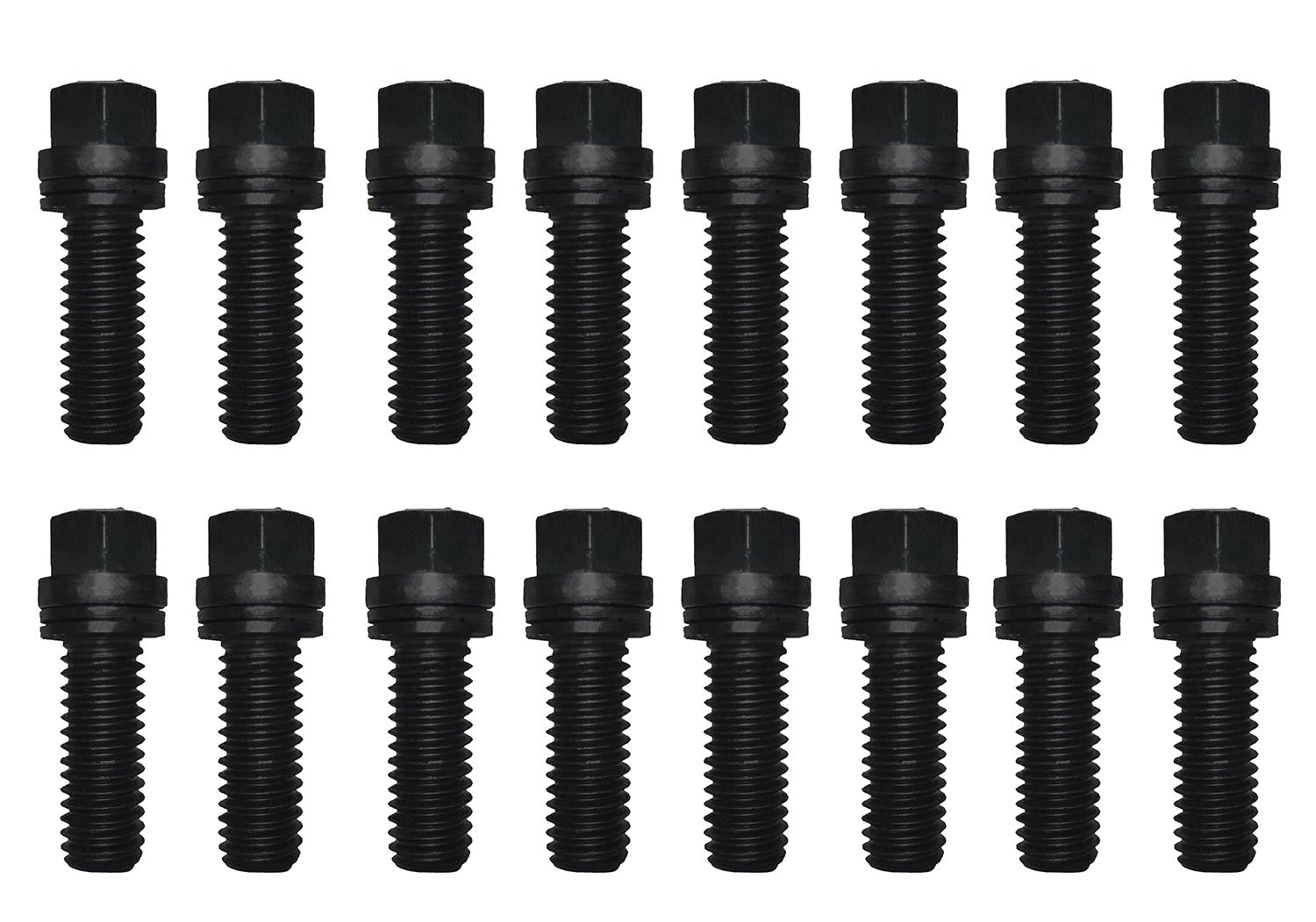 PROFORM 66756 Wedge-Locking Header Bolts; Hex Head; 3/8 dia. X 1in; Blk Oxide Finish; 16 Pcs