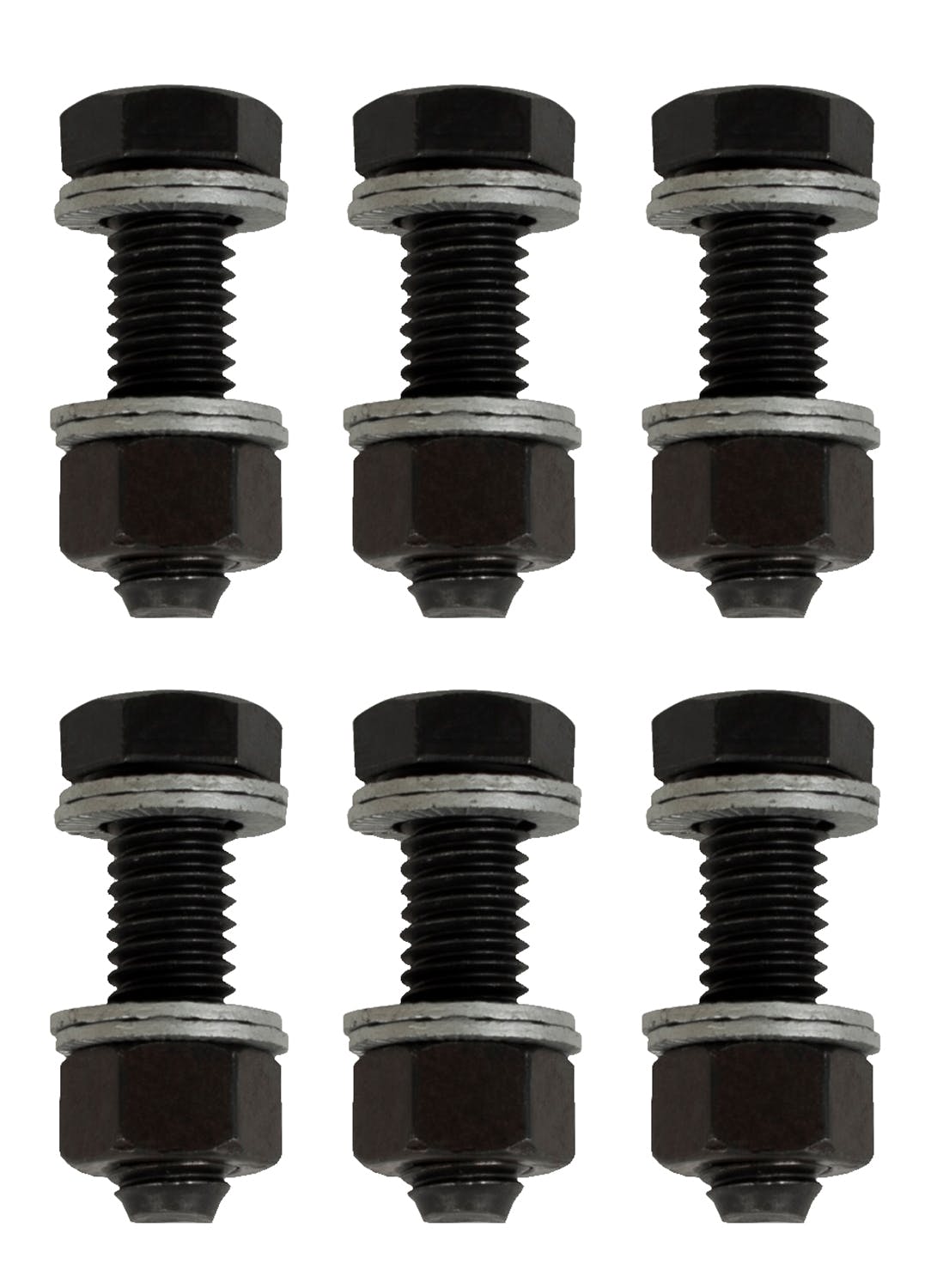 PROFORM 66757 Wedge-Locking Collector Bolts and Nuts; 3/8 dia. X 1.25in; Black Finish; 6 Pcs