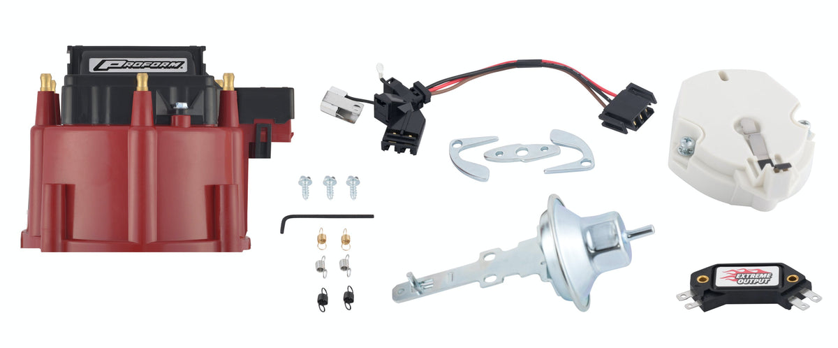 PROFORM 66949RC Engine Distributor Tune-Up Kit; Fits GM HEI V6 Dist w/Internal Coil; Red Cap